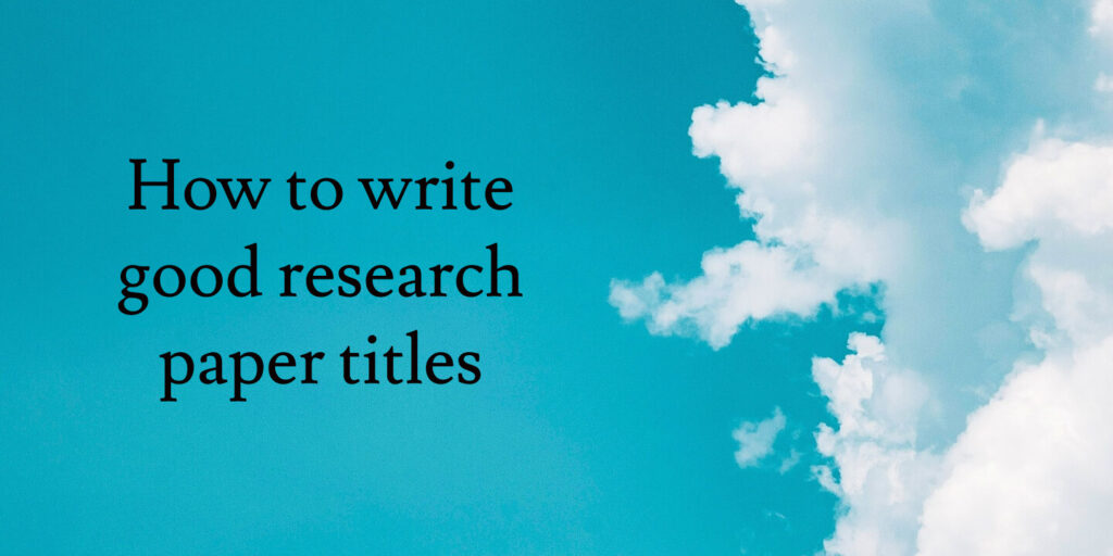types of research paper titles