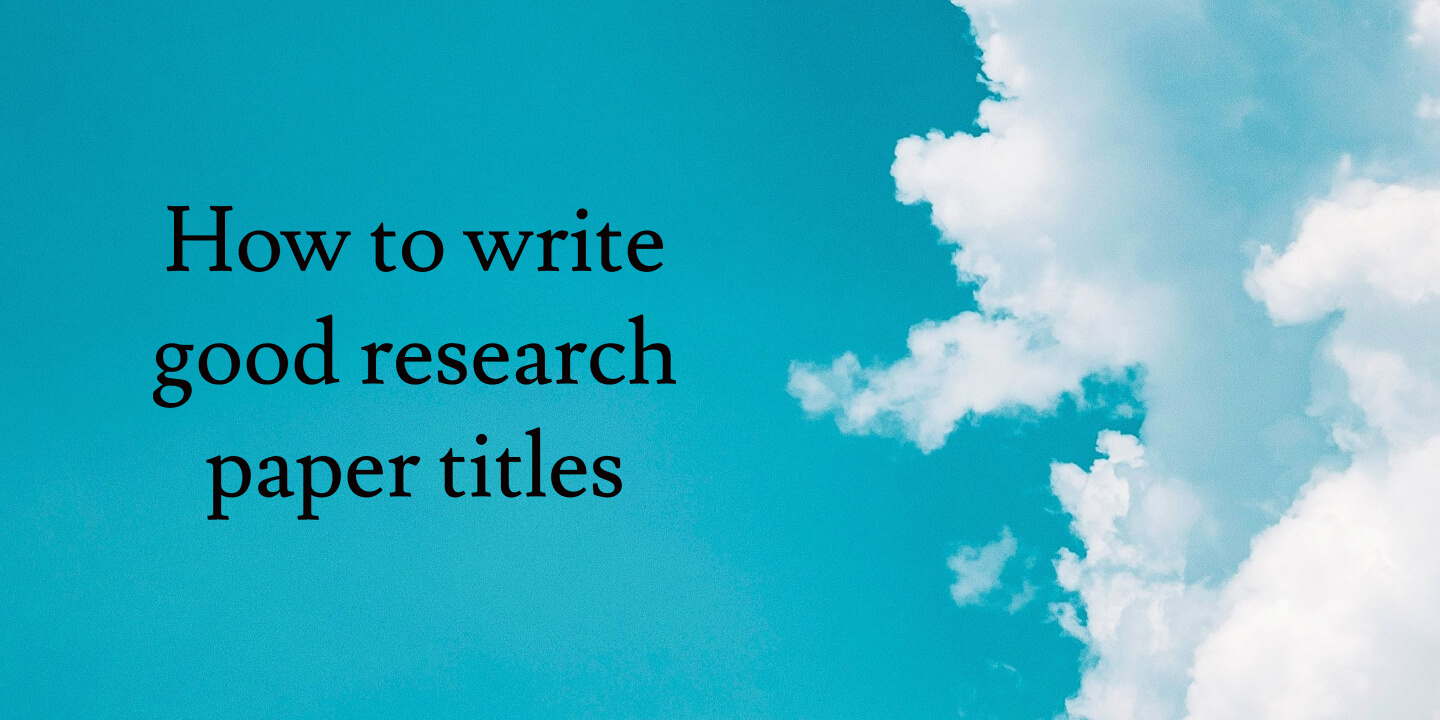 titles of research papers